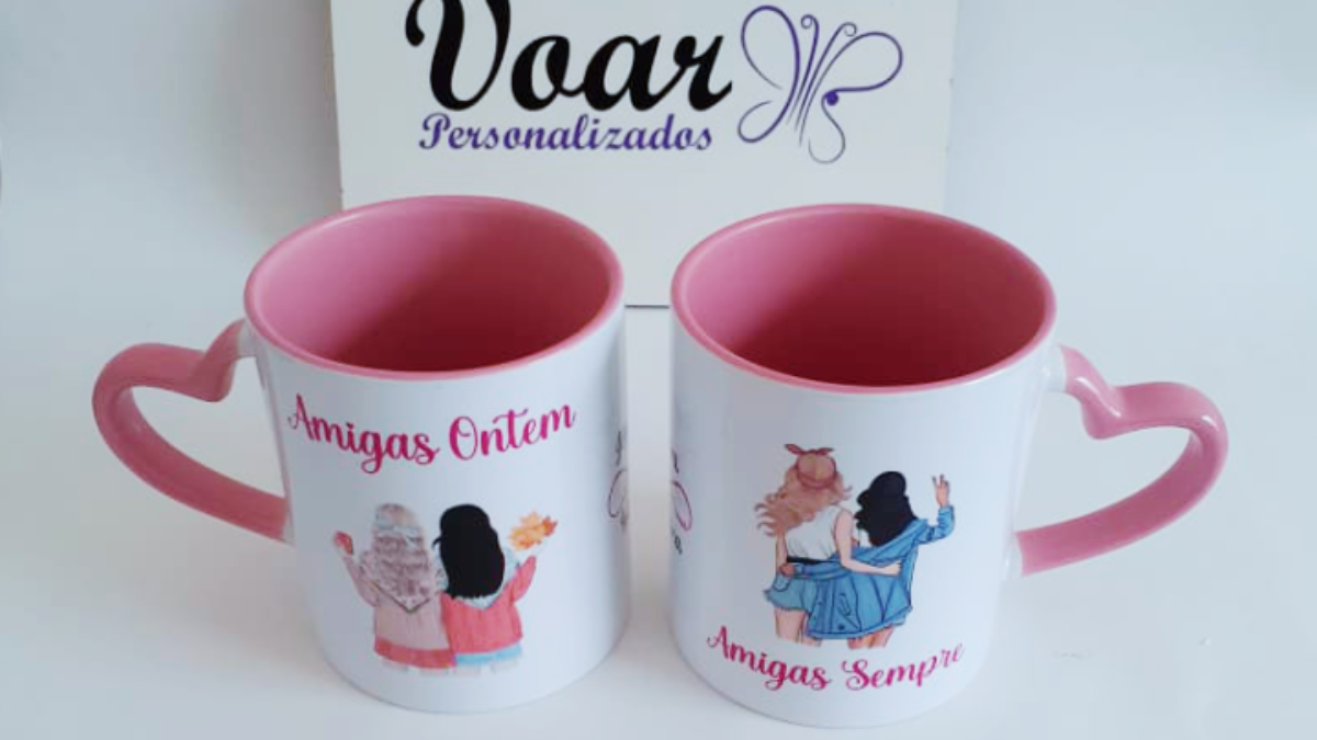 Caneca Sempre Amigas - Voar Personalizados