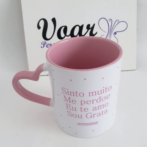 caneca ho oponopono rosa com nome