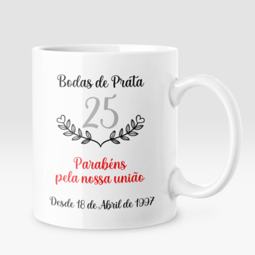 Caneca bodas de prata