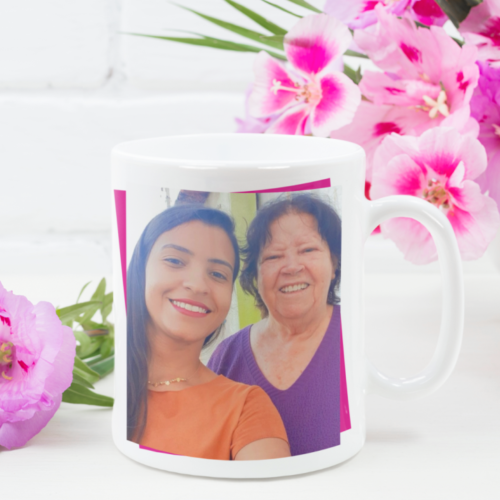 caneca com foto mae