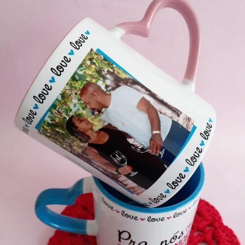 caneca com foto namorados